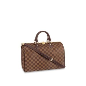 Louis Vuitton Speedy Bandouliere Damier Ebene Canvas Handbag