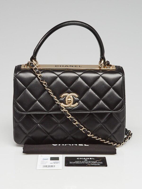 CHANEL Black Small Trendy CC Flap Bag - Image 5