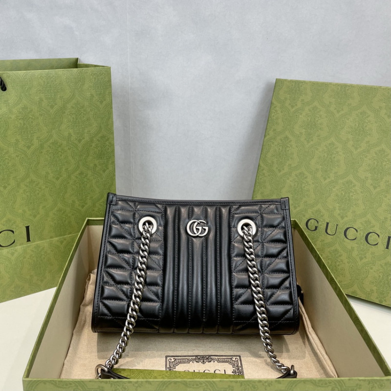 Gucci small GG Marmont tote bag Black