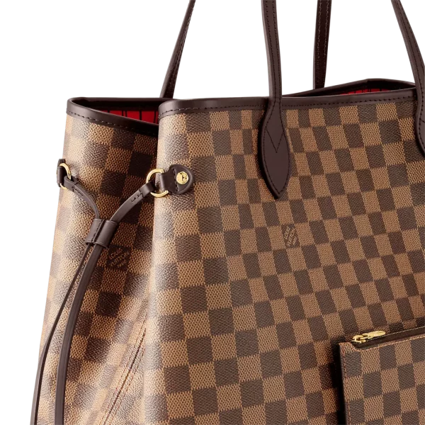 Louis Vuitton Neverfull Damier 100% Cowhide Leather