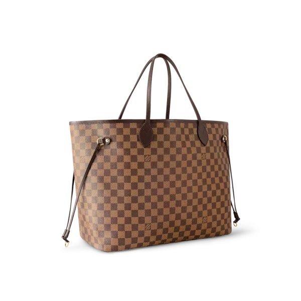 Louis Vuitton Neverfull Damier 100% Cowhide Leather