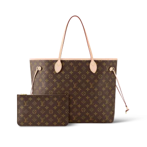 Louis Vuitton Neverfull Monogram 100% Cowhide Leather