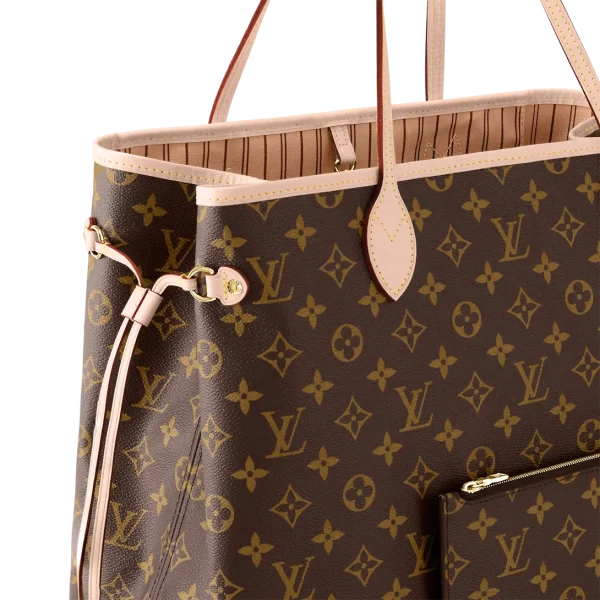 Louis Vuitton Neverfull Monogram 100% Cowhide Leather