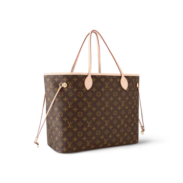 Louis Vuitton Neverfull Monogram 100% Cowhide Leather