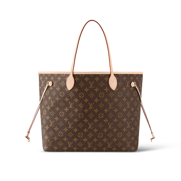 Louis Vuitton Neverfull Monogram 100% Cowhide Leather